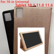 For 10-in Universal Tablet PC Casing Android 10.1 11.0 11.6-inch Tab (25x16cm) Leather Case Flip Stand Cover P20 Left Hole Camera Flat Case