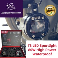 EMS ADVENTURE Led Spotlight T3 80Watt Original Premium Quality Universal Motorcycle