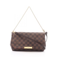 【二手】路易威登LOUIS VUITTON手提包 Favorite MM Damier Ebene 2WAY N41129 PVC塗層帆布皮革 Favorite MM 女士