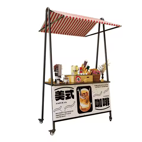 Shopping mall scenic spot cold drink coffee milk tea stall movable stall trolley stall tent ice crea