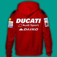 Super Premium: Moto Gp Ducati Racing Team Logo Racer Mens Casual Long Sleeve Sweatshirt Hoodie Full Zipper Jacket