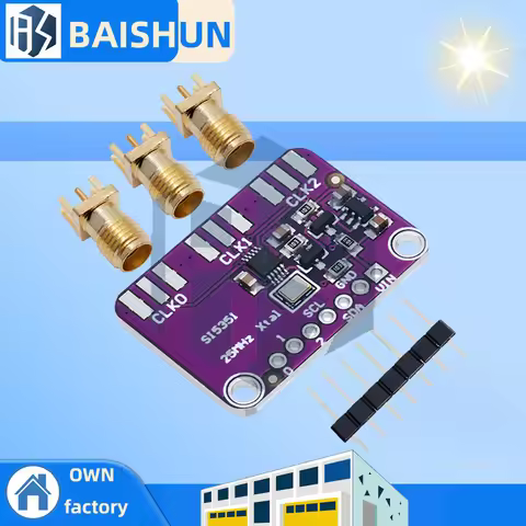 CJMCU-5351 Si5351A I²C Programmable Clock Generator Breakout – 8kHz–160MHz Low-Jitter Output, 3V–5V 