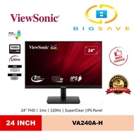 VIEWSONIC 24" VA240A-H FHD MONITOR 120HZ | FAST 1MS RESPONSE TIME SUPERCLEAR® IPS PANEL (HDMI / VGA)