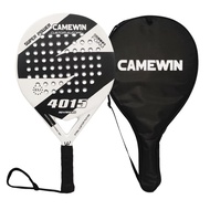 Camewin Padel Racket Beach Tennis Carbon Fiber and EVA Smooth Surface Durable Power Lite Paddleball