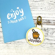 M73-刺繡球隊姓名吊牌 棒球隊 背包掛牌