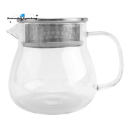 Heat Resistant Coffee Pot Hand Brewing Coffee Pot Steel Cover Transparent Sharing Pot Glass Brewing 