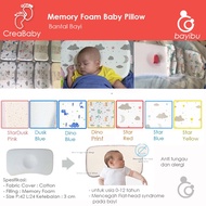 【MENG HONG】 Crea Baby Memory Foam Baby Pillow With Pillow Case Variant (Anti Peyang Pillow/Baby Sleeping Pillow)