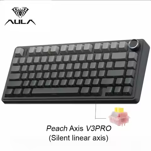 AULA F75 Silent Axis Gaming Mechanical 2.4G Wireless/Bluetooth/Wired Keyboard 75% Layout RGB Custom 