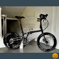 Fnhon Gust 22” • 10 Gears Sensah Litepro Kenda Tyres • Folding Bicycle Foldie Folding Fold Bike • Matte Black • Crius Master Velocity Blast Zephyr Tornado Trifold • Customise My Bicycle •