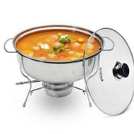 Panci Prasmanan Sup Soup Tutup Kaca Pemanas Warmer Stainless Steel Warmer Stove Panci Sup