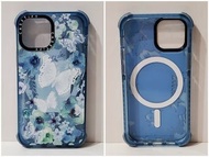 Casetify iPhone 13 Mini - My Blue Butterfly Garden 淺藍色 特強防摔手機殼 MagSafe 兼容 機殼仍很新 只係四邊保護角有少許黑 (圖4, 圖5)