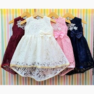 Dress Anak Bayi Perempuan Baju Pesta Kondangan Brokat Pita Pinggang