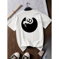 Black 8 Pool Ball,Summer Women,White Short Sleeve,Graphic T-Shirt,White Summer Clothes