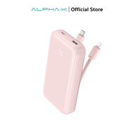 (ประกัน 1 ปี) ALPHA-X ALP10-05PD Power Bank 10000mAh fast charge 20W มาพร้อมสายในตัว พาวเวอร์แบงค์