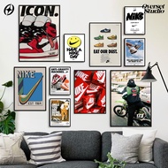Nike Frameblock Premium Poster Frame - Nike Sneakers Wall Poster - Nike Hypebeast Aesthetic Poster -