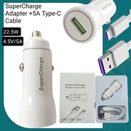 Supercharge In Car Adapter Charger 4.5V/5A With Type C cable Compatible
