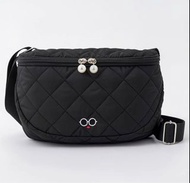 ⭐️a-jolie⭐️寶島社雜誌限定黑色夾棉菱格斜挎包 單肩包 購物