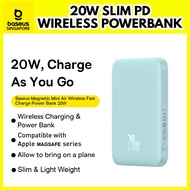 Baseus 20W Wireless Fast Charging Powerbank Slim 6000mAh/10000Mah/20000 USB Charger fast charge Type C Cable Power bank