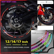 For Honda Motorcycle Tire Steel Rim Film Accessories Electric Vehicle Universal Wheel Decal 10-12-14