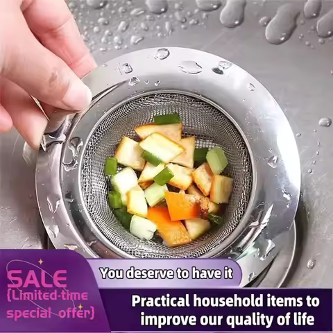 Kitchen Sink Filter Stainless Steel Mesh Sink Strainer Filter Bathroom Sink Strainer Drain Hole Filt