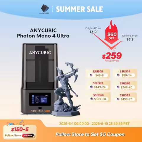 PRESALE ANYCUBIC Photon Mono 4 Ultra AE Version LCD 3D Printer with 7" 10K high-definition screen UV