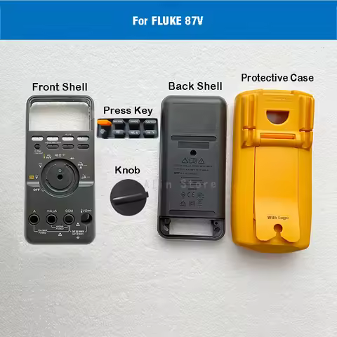 Original Shell Accessories For Fluke 87V Front Shell Rear Housing Yellow Protective Case Press Key K