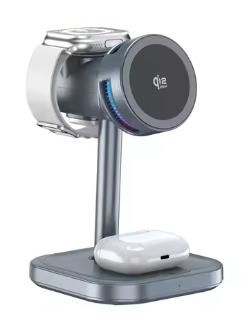 ICE Cooling Qi2 Rotation Magnetic Wireless Charger Stand Fast Charging For iPhone 16 15 14 13 Pro Ma