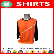 ◷ ◎ DPWH long sleeves neon orange and navy blue combination