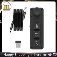 Mini AI Voice Macro Keypad 3 Keys Single Knob Mechanical Keyboard Design 2.4G+ Wired Dual Connection