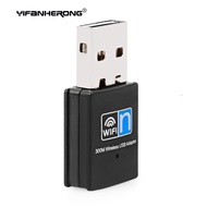 [Hot K] 2.4G Mini WiFi Adapter USB2.0 WiFi Adapter Receiver 300Mbps High Speed Network Card Transmitter For PC Laptop