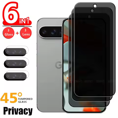 6-in-1 For Google Pixel 10 Pro Glass Google Pixel 10 Pro XL Glass Anti-Spy Privacy Cover Glue Screen