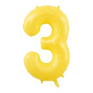 40inch Yellow Number Theme Balloon 1 2 3 4 5 6 7 8 9 0 Baby Happy Birthday Party Balloons Duck Yello