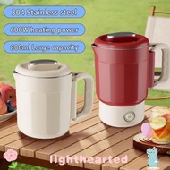 LIGHTHEARTED Electric Kettle, Foldable 304 Stainless Steel Mini Kettle, Upgraded  Portable Detachabl