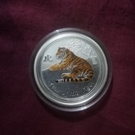 Silver Coin Colored 1/2 oz Tiger , Mouse, Rabbit