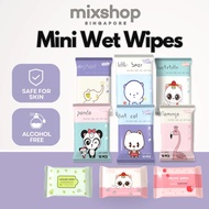 mixshop Mini Baby Wet Wipes, Soft Wet Tissue, Hand, Mouth, Body [SG READY STOCK]