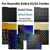 For Anycubic Kobra S1 Plate Pei Sheet 264x276mm Textured Kobra S1 Combo Build Plate Double Sided PEO