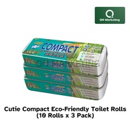 Cutie Compact Eco-Friendly Gulung Tandas / Cutie Compact Eco-Friendly Toilet Rolls 3ply (10 Roll x 3