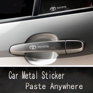 Toyota Car Logo Metal Sticker 3D Creative Decoration Automobile Window Door Interior Badge For Veloz Fortuner Alphard Altis Camry bZ4X RAV4 Harrier Vios ncp93 Hilux Accessories