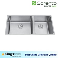 [Kingsman] Sorento Undermount Stainless Steel 304 Home Living Kitchen Sink Double Bowl SRTKS2408 Rea