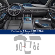 For Mazda 3 Axela 2019-2024 Interior Film Transparent TPU Center Console PPF Protection Film Anti-sc