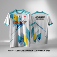 Unisex Custom Name Badminton Jersey Size XS-6XL