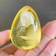 天然俄羅斯琥珀蜜蠟金沙吊墜