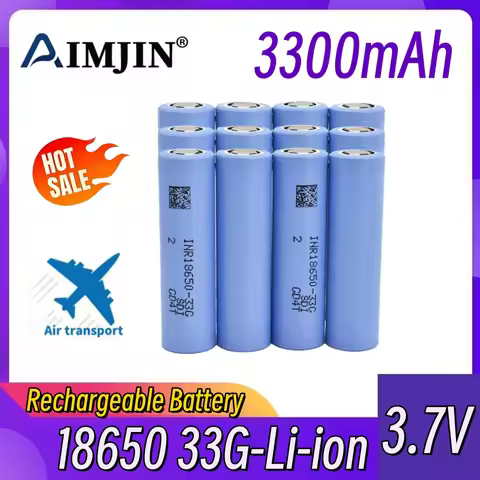 For Samsung 33g INR18650-33G 30A Lithium ion Battery Replacement External Battery+Charger 3.7V 3300m