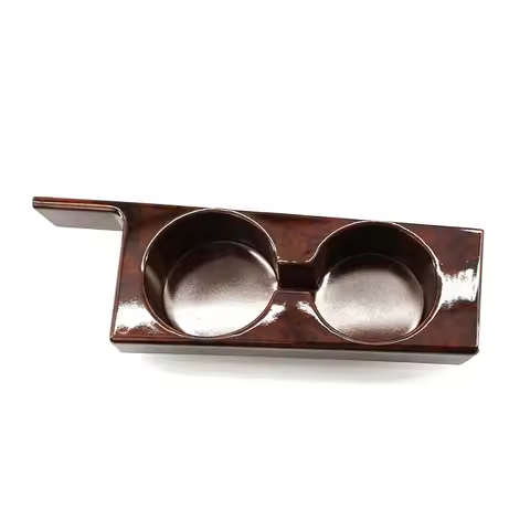 Double Cup Bracket On The Center Front Console Peach Wood/Carbon Fiber Pattern For BMW E39 525i 528i