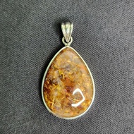 Natural Pietersite 5A Water-Drop S925 Silver Pendant 天然彼得石吊坠 1