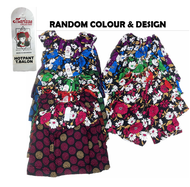 Nighty Baju Batik Tidur Pasang Baju & Seluar Set Free Size MARISSA (HOT PANT T.BALON)