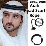 SDEER Arab Head Scarf Rope, Comfortable Adjustable Size Arabian Headband, Agal Muslim Keffiyeh Light