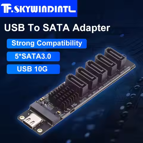 10Gbps USB-C Type-C to NGFF Key B+M SATA 6Gbps 5 Ports Adapter Converter PM Port Multiplier Selector