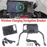 Motorcycle Wireless Charging Mobile Phone Holder Stand USB Navigation Bracket For BMW R1250GS ADV R1