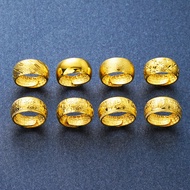 11mm Wide Cincin Emas Adjustable Fashion Cincin Mens Womens 916 Gold Ring Popular Jewelry Gifts Men's Ring Women's Ring